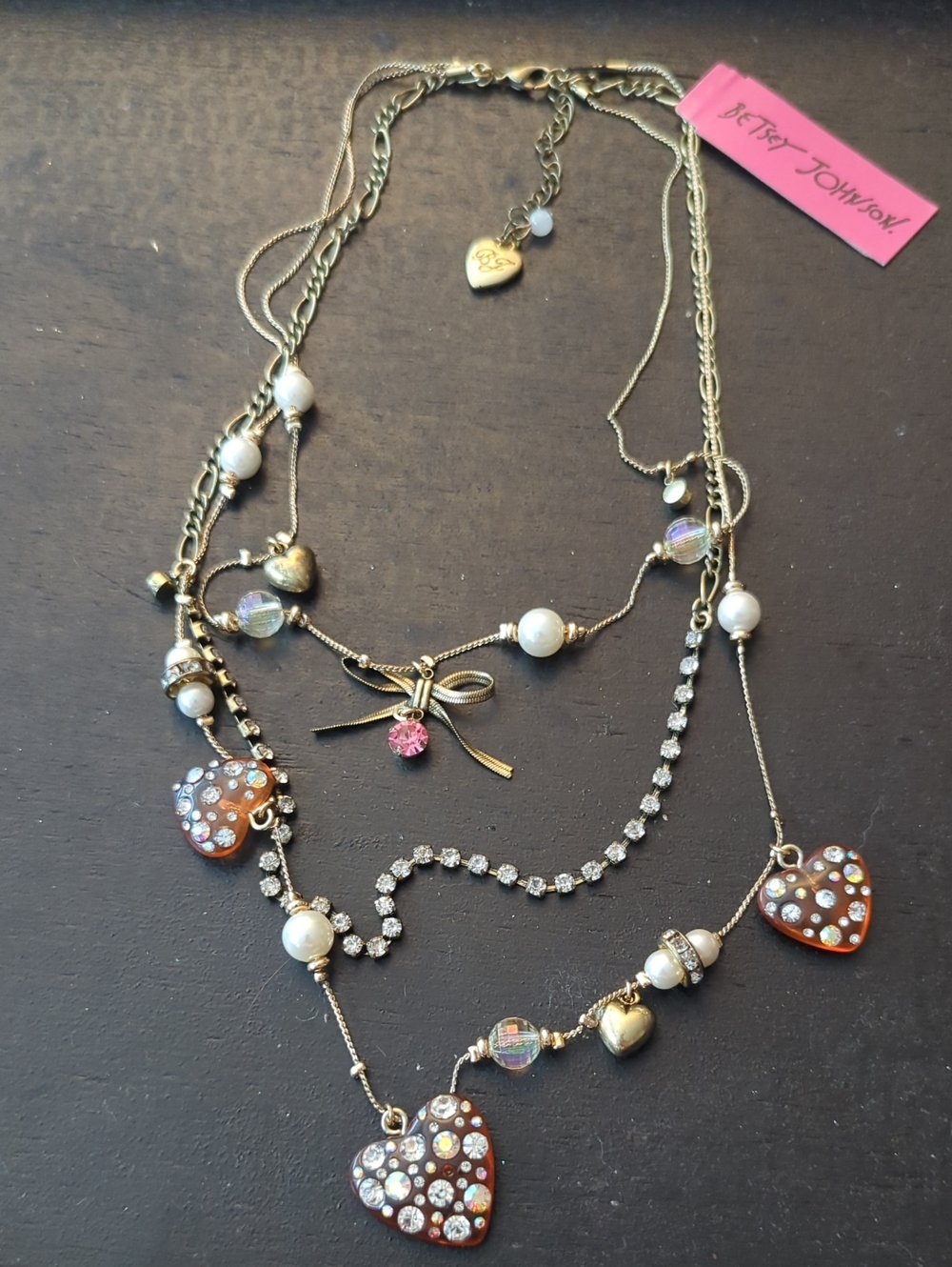 NWT Betsey Johnson - Multi Strand Charm Necklace